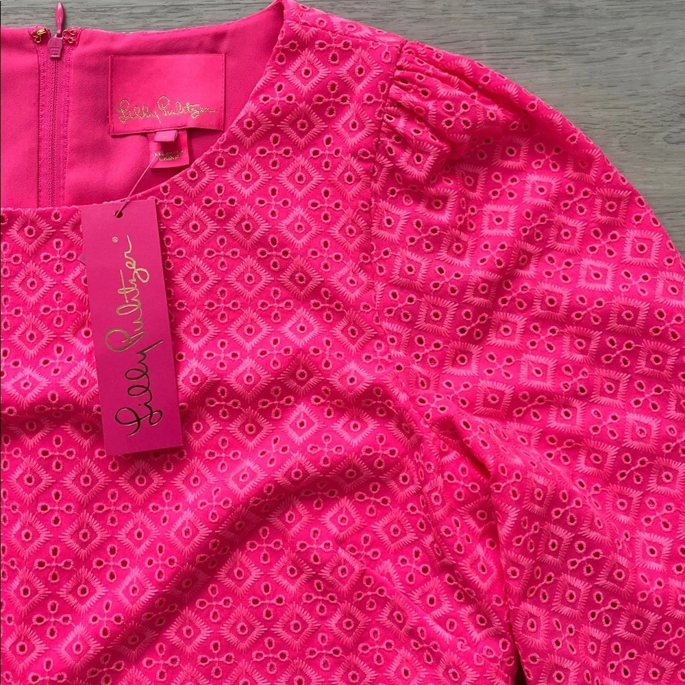 Lilly Pulitzer Aisha Romper Dress Pink NWT Womens 6 Resort Summer Beach Vacation - Picture 7 of 16